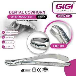 Adult Cowhorn Extraction Forceps Fig. 89 & Fig. 90 Upper Molars Set - Image 3