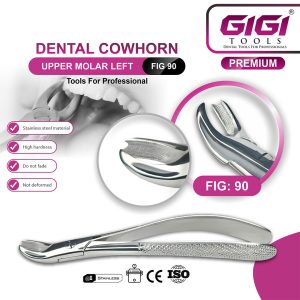 Adult Cowhorn Extraction Forceps Fig. 89 & Fig. 90 Upper Molars Set - Image 5