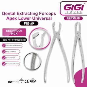 Dental Extracting Forceps Apex Lower Universal (Fig #9) - Image 3