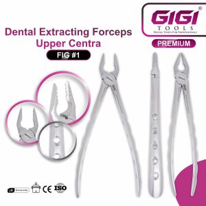 Dental Extracting Forceps Fig. #1 (Upper Centrals & Cuspids) - Image 4