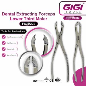 Dental Extracting Forceps Fig. 222 for Lower Third Molars - Image 3