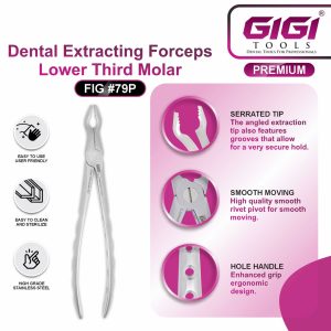 Dental Extracting Forceps Fig. 67 (Bayonet Pattern) for Upper Third Molars - Image 5