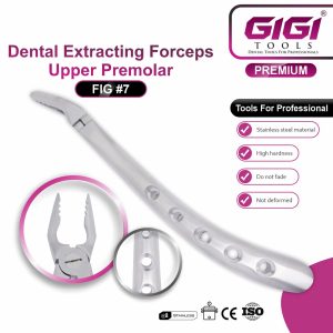 Dental Extracting Forceps Fig. #7 (Upper Premolar) - Image 3
