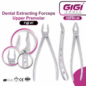 Dental Extracting Forceps Fig. #7 (Upper Premolar) - Image 4
