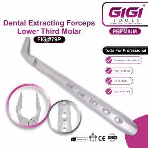 Dental Extracting Forceps Fig. #79P (Lower Third Molar) - Image 3