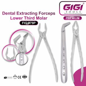 Dental Extracting Forceps Fig. #79P (Lower Third Molar) - Image 4