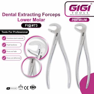 Dental Extracting Forceps Lower Molar (Fig #73) - Image 3