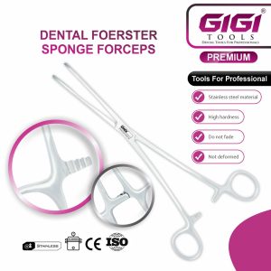 Dental Foerster Sponge Forceps (Straight, Serrated Jaws) - Image 3