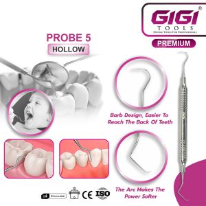 Dental Probe #5 Hollow Handle - Image 3