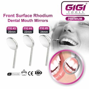 Front Surface Rhodium Mouth Mirror 12 Pcs Set - Image 3
