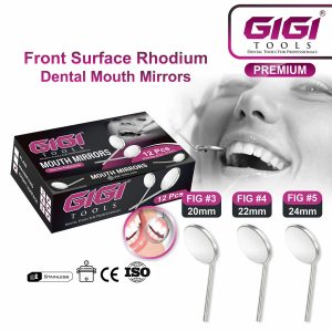 Front Surface Rhodium Mouth Mirror 12 Pcs Set - Image 4