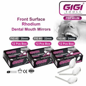 Front Surface Rhodium Mouth Mirror 12 Pcs Set - Image 5