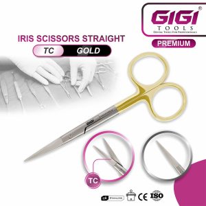 Iris Scissors Straight TC Gold - Image 3