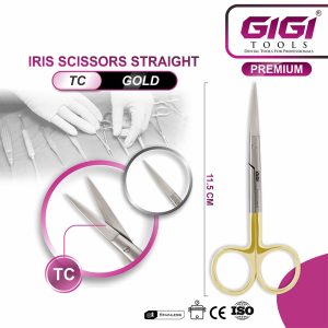 Iris Scissors Straight TC Gold - Image 4