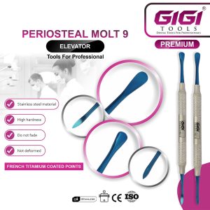 Periosteal Allen-Molt 9 Elevator Blue Titanium Coated - Image 3