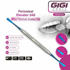 Periosteal Elevator & Periotome 6-Piece Blue Titanium Set - Image 3