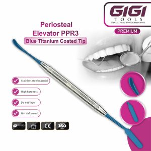 Periosteal Elevator & Periotome 6-Piece Blue Titanium Set - Image 5
