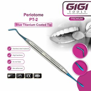 Periosteal Elevator & Periotome 6-Piece Blue Titanium Set - Image 7