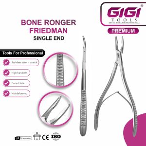 riedman Surgical Bone Rongeur (14cm) - Scalloped Grip - Image 3
