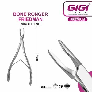 riedman Surgical Bone Rongeur (14cm) - Scalloped Grip - Image 4